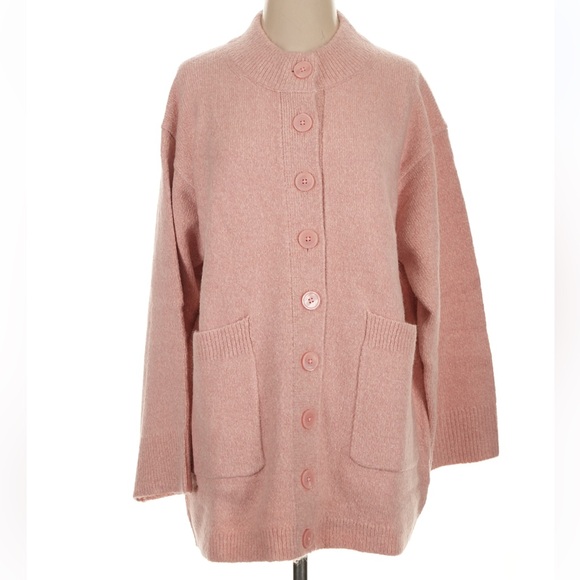 J. Crew Sweaters - J. Crew Relaxed Milano Stitch Cardigan Size Small Pink Oversized Alpaca Wool NWT